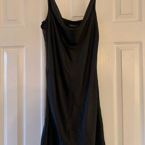 Mini satin slip dress